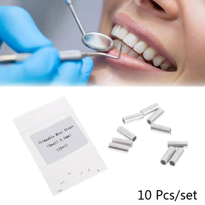 TANG 10Pcs/Pack Dental Orthodontic Crimpable Hooks Mini Stops Tube