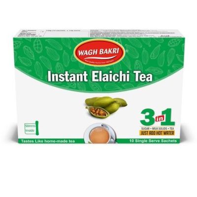 Wagh Bakri  ( 3 in 1 ) Elachi -Cardamom กระวาน Instant Tea Premix 140g.