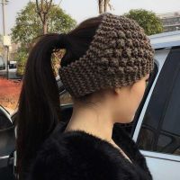 【YF】 Winter Headband Elastic Knitted Solid Color Headwrap Soft Keep Warm Hollow Out Wide Band Sports Hair Accessories