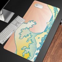 Great Wave Off Art แผ่นรองเมาส์เกมพิมพ์ Tai Chi ความละเอียดสูง คอมพิวเตอร์ล็อคขอบยางธรรมชาติ Esport Table Pad แผ่นรองเมาส์ขนาดใหญ่