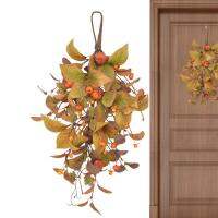 Autumn Door Wreath Berry Leaves Front Door Decor Wedding Decoration With Berry Leaves Appearance To Add Autumn Flavor for Fireplace Front Door Window And Wall Decor superb