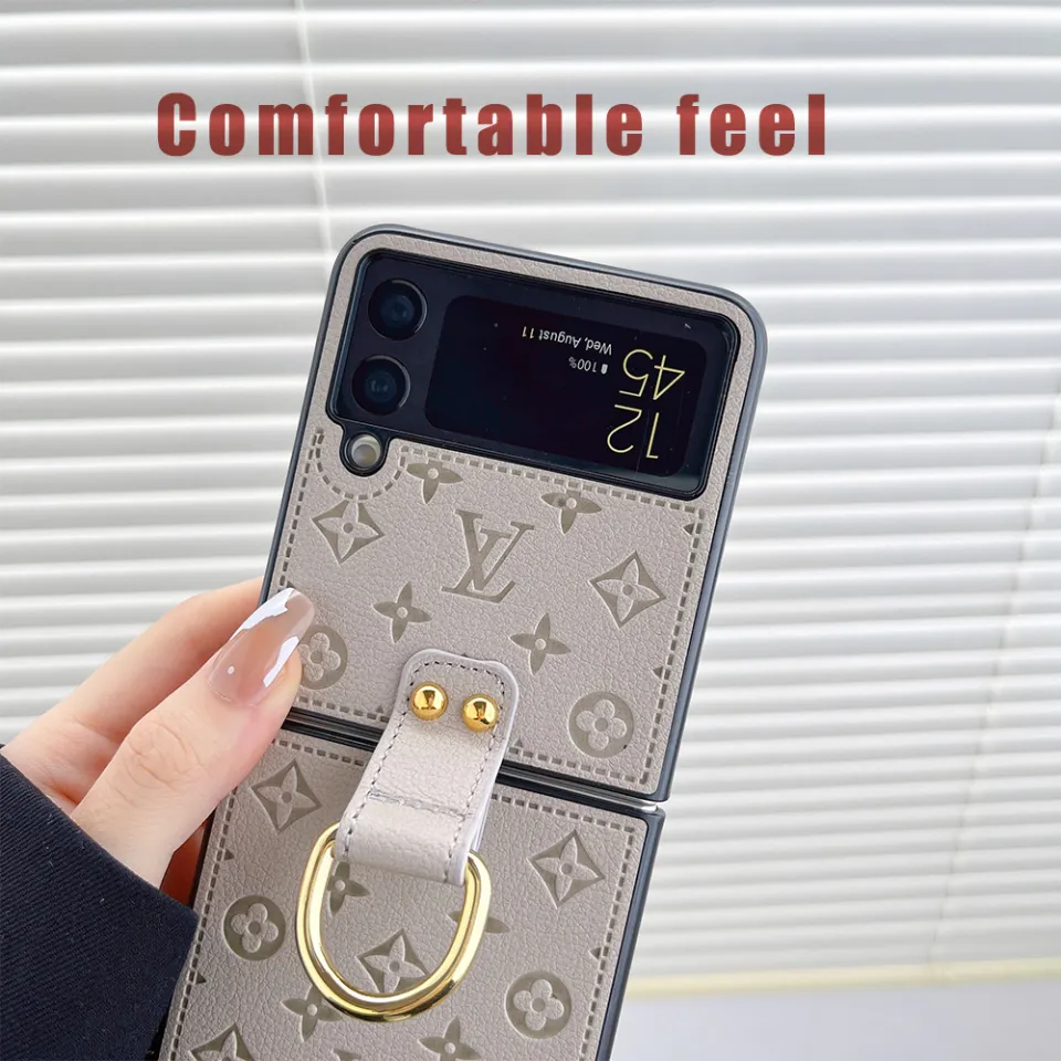 FLIP & FOLD] Louis Vuitton Monogram Leather Case for Samsung Galaxy Z Flip  1 2 3 4/ Z Fold 1 2 3 4 - Luxury Cell Phone Cover