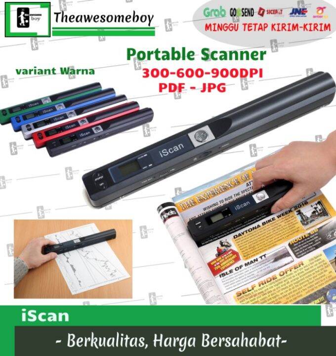 Portable Scanner iScan 900 DPI A4 Photo Scan JPG PDF Handyscan | Lazada