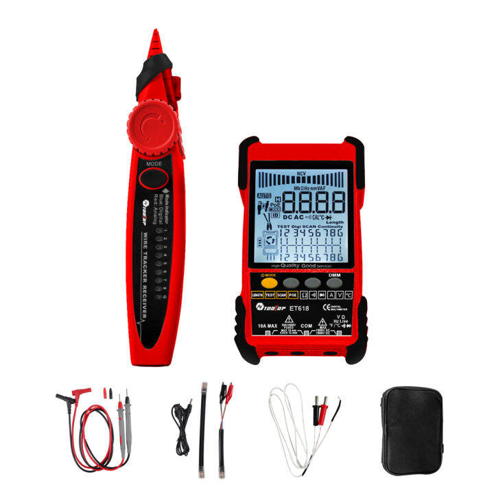 Bo Yin Tooltop Et616 Handheld Portable Cable Tester With Lcd Display Analogs Digital Search Poe 7749