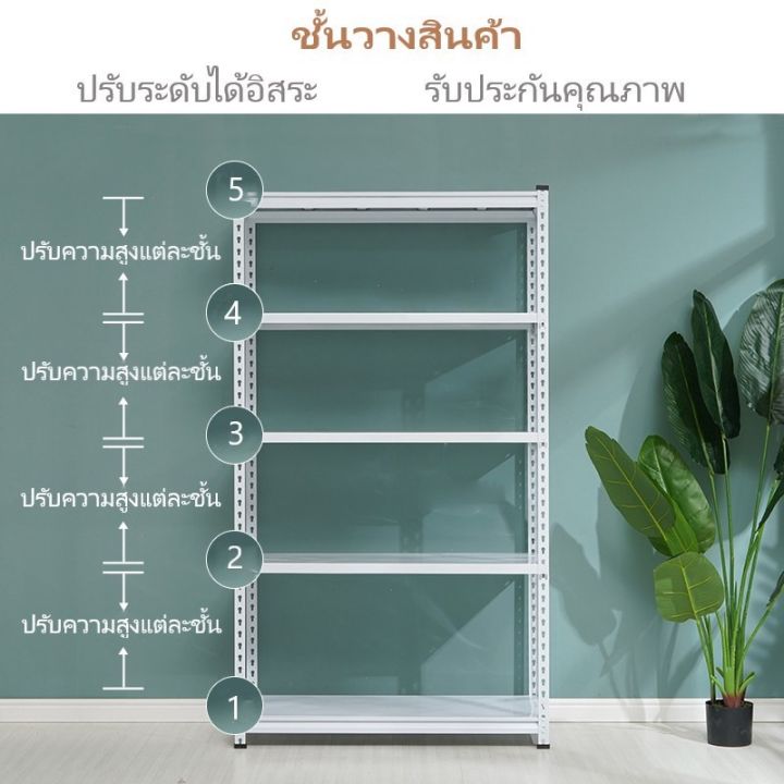 kome-life-ชั้นวางของ-ชั้นวางเหล็ก-ชั้นวางของถูกๆ-warehouse-shelf-ชั้นวางของ-ชั้นวางเหล็กฉาก-ชั้นวางสังกะสี-พ่น-3-4-5ชั้น-รับน้ำหนัก-85kg-ชั้นวางของเหล็ก