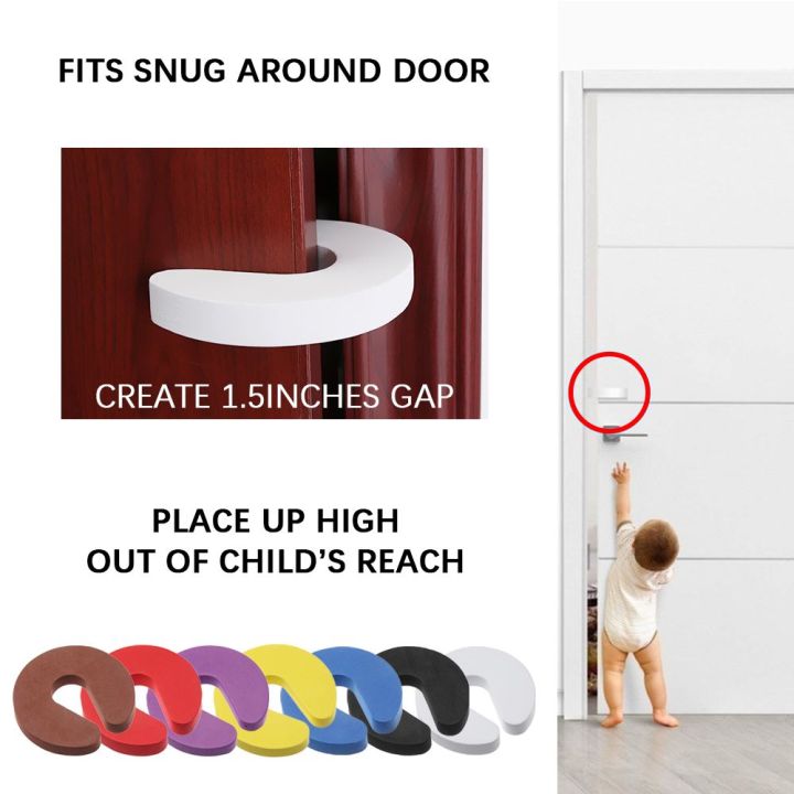 enddiiyu-4pcs-ห้องนอนห้องครัว-โฟม-คลิปประตู-กันชนประตู-ตัวป้องกันนิ้วมือ-ความปลอดภัยของเด็กทารก-ยาม