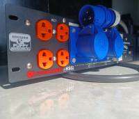 ปลั๊กพ่วงอเนกประสงค์ Power plug 2 ช่อง+ ST 4 ข่อง พร้อมเบรกเกอร์ 63 Amp.และลูกย่อย  หัวเสียบใหญ่ HS02