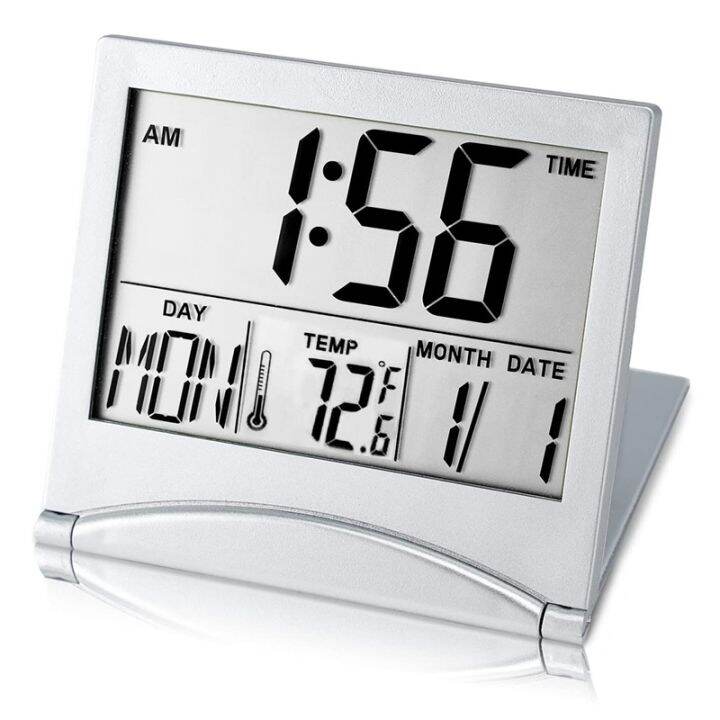 Digital Travel Alarm Clock Battery Operated Portable Large Number