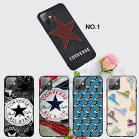 Casing หรับ iPhone 11 12 Mini X Xs XR Pro Max 6+ 6s+ 7+ 8+ 6 7 8 Plus 5 5s SE 2020 EL31 Converse Pattern Phone เคสโทรศัพท์ อ่อนนุ่ม TPU Black ปก