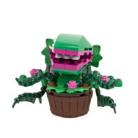 MOC Plants Bricks Pet Mini Chompers-Flower Building Blocks Kit Man Eater Green Caterpillar Toys For Children Birthday Xmas Gfits