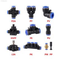 ▪๑✤ Pneumatic Fitting Pipe Connector Tube Air Quick Fittings Water Push In Hose Plastic 4mm 6mm 8mm 10mm 12mm 14mm PU PY Connectors