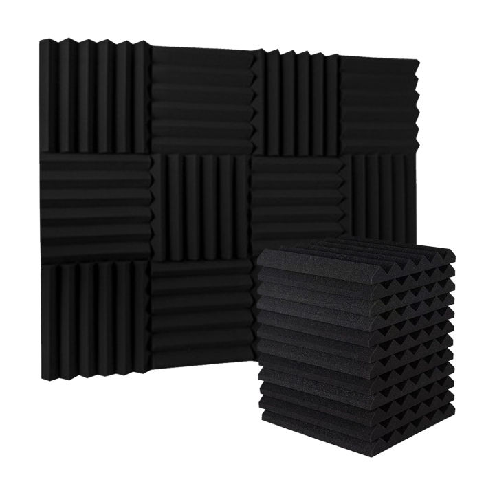 BEIYIN 6PCS Wedge Large Acoustical Insolation Diffuser Foam Soundproof ...