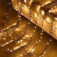 30M 1500LED Firecracker String Light Twinkle Cluster Fairy Light Waterproof Christmas Garland Light For Garden FenceTree Decor