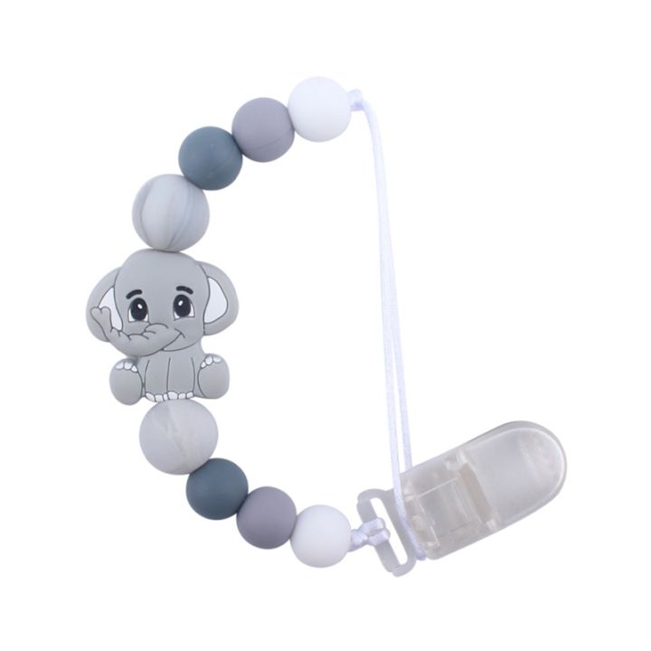 Ready Stock】 Cute Animal Silicone Pacifier Clip for Babies Girls