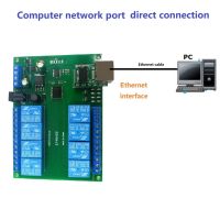 ❁❍ Ethernet Relay Module DC 12V 8 Channels Slave Relay Module Network Switch Modbus MQTT TCP UDP Web HTTP RS485 Timer Module