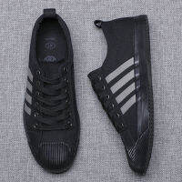 2022 New Style Men Casual Shoes Canvas Striped Flat Skateboard Shoes for Men Street Cool Lace-up Sneakers 6 Colors Loafers