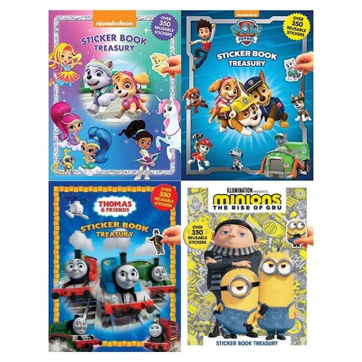 Sticker Book Treasury Paw Patrol Paw Patrol Girls Minions The Rise Of Gru Thomas Friends