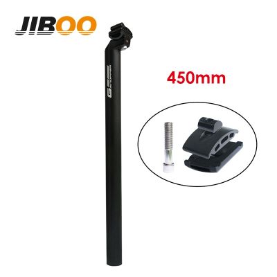 JIBOO 450mm MTB Seatpost Matte Black 25.4mm 27.2mm 31.6mm Folding Bike Seat Post Saddle Tube Road Bicycle Parts Accessories Tija