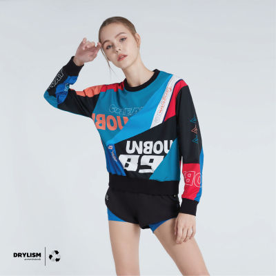 UNBOUND RACING TANS SWEATSHIRT เสื้อแขนยาวหญิงผ้ารีไชเคิลจากขวดพลาสติก ใส่แล้วไม่ร้อน ใส่สบาย แห้งไว และระบายเหงื่อได้ดี