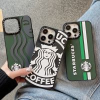 shuohaa124 เคสโทรศัพท์มือถือ ซิลิโคน ลายสตาร์บัคส์ 3D สําหรับ iPhone 14 13 12 11 X 8 7 6