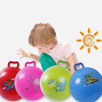 【YF】﹍▪✷  25CM Childrens Handle Jumping Grasping Training Cartoon Bouncing Beach Pool