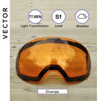 Ski goggles Only Lens Anti-fog UV400 Skiing Goggles Lens Magnet Adsorption Weak Light tint Weather Cloudy Brightening 20013