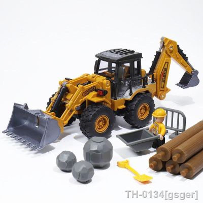 ✒ Brinquedos para meninos escavadeira bulldozer crianças trator liga em miniatura guindaste caminhão diecast fazenda engenharia veículo modelo presentes