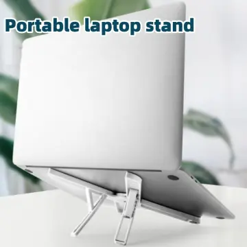 Adjustable Laptop Stand with 360 Rotating Base, OMOTON Ergonomic Laptop  Riser for Collaborative Work, Dual Rotary Shaft Fully Foldable for Easy