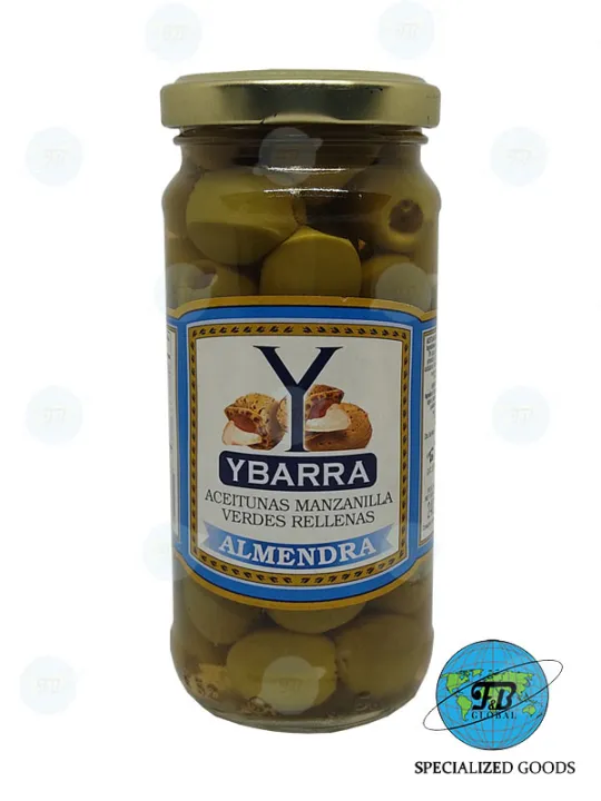 Ybarra Green Olives Almendra Stuffed with Almonds, 240g Lazada PH