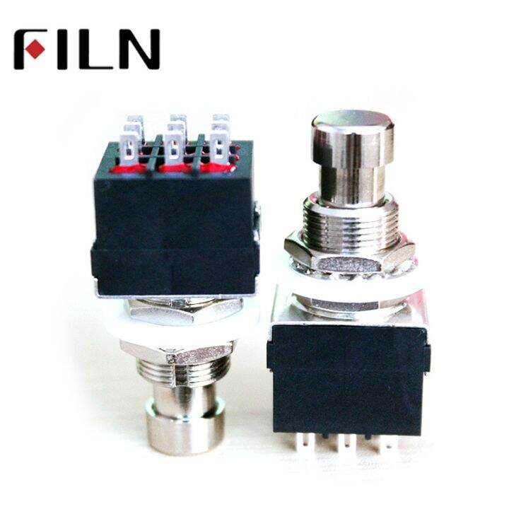 9pin 3pdt latching guitar switch Guitar Effects Pedal Box Stomp Foot