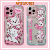 การ์ตูน Marie Cats เคสโทรศัพท์แมวสำหรับ Apple,เคสโทรศัพท์ TPU เนื้อนิ่มใสสำหรับ iPhone 13 11 12 Pro Max X Xs Max Xr 7 8 Plus