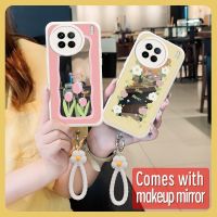 tulip flower Phone Case For VIVO X90 5G/V2241A luxurious Mirror surface Little Fresh romantic youth literature Hangings