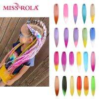 Miss Rola Synthetic New Color 24Inches 100g Kanekalon Hair Wholesale Braid Hair Extension Pre Stretched Pink Twist Jumbo Braids