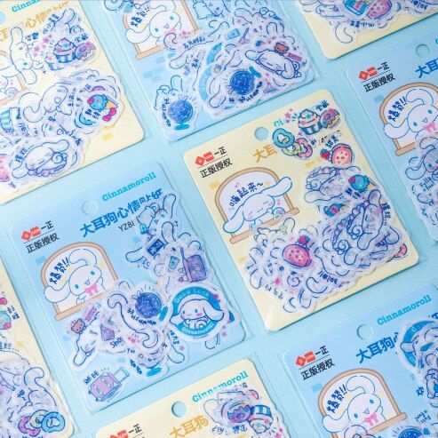 sanrio-เครื่องเขียน-kuromi-cinnamoroll-36ชิ้นสติกเกอร์ชุดเด็กผู้หญิงสติกเกอร์อารมณ์การ์ตูนคู่มือสติกเกอร์วัสดุ-guka-ขายส่ง