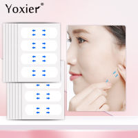 Yoxier เทปดึงหน้า หน้าเรียวลดเหนียง สติ๊กเกอร์หน้าเรียว เทปหน้าเรียว 1 กล่องมี 40 ชิ้นเล็ก Waterproof V Face Makeup Adhesive Tape Invisible Breathable Lift Face Sticker Lifting Tighten Chin