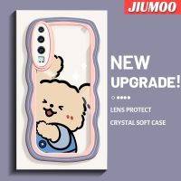 เคส JIUMOO สำหรับ Huawei P30 P30 Pro P30 Lite เคสลายการ์ตูนลูกสุนัขมีความสุขสีสันสดใสเคสโทรศัพท์โปร่งใสกันกระแทกขอบเป็นลอนเคสครีมซิลิโคนแฟชั่นน่ารักเลนส์กล้องถ่ายรูปป้องกันเคสใส