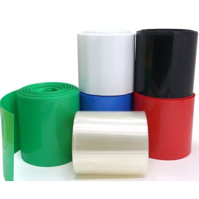 1M Width 7mm ~ 115mm  PVC Shrinkable Film Lithium Battery Heat Shrink Tubing Li-ion Wrap Cover Skin  Sleeves Insulation Sheath Cable Management