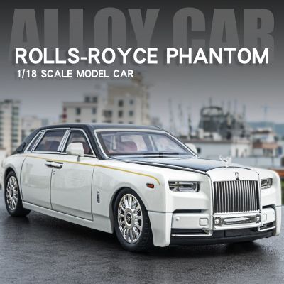 1/18 Alloy Luxy Car Model Rolls-Royce Phantom Diecasts Metal Vehicles Collect Simulated Decorations Sound &amp; Light Gifts For Kids