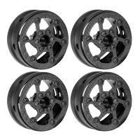 4Pcs Carbon Fiber 1.9inch Beadlock Wheel Rim Hub for 1/10 RC Crawler Car Axial SCX10 TRX4 D90 VS4-10