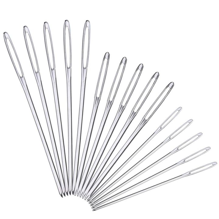 Set of Large Eye Blunt Needles, 6 Embroidery Needles, Hand-sewing