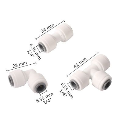 ；【‘； 1/4” Slip Lock Quick Access Garden Water Connector Tee Elbow Straight Optional PE Pipe Joint Irrigation Purifier System Coupling