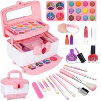 Princess Makeup Box ของเล่นแต่งหน้า เครื่องสำอางสำหรับเด็ก ยาทาเล็บ ลิปสติก Play House Games