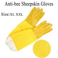 Beekeeper Sheepskin Gloves 3D Mesh Breathable Long Sleeves Beekeeping Tool Bee Farm Protection Anti-bee Sting Cotton Supplies