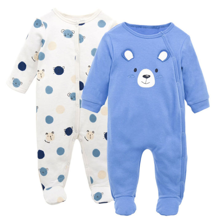 saileroad-2psset-baby-boys-cute-dinosaur-pajamas-for-girls-baby-onesies-newborn-footed-pijama-infantil-infant-cotton-jumpsuit