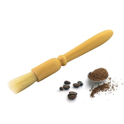Espresso Supply Coffee Grinder Brush Natural Bristles Wooden Handle Espresso Brush Accessories Cleaning Brush for Bean Grain Barista Tool