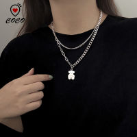 Fashion Necklace Female INS Simple Necklace Stainless Steel Necklace Bear Necklace Gift Hip Hop Jewelry Necklace Jewelry