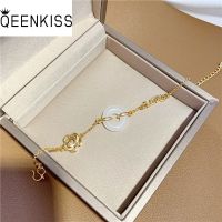 QEENKISS BT5252 Fine Jewelry Wholesale Fashion Woman Bride Birthday Wedding Gift Vintage Hollow Rose Flower 24KT Gold Bracelet