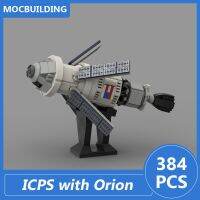 ICPS กับ Orion ยานอวกาศ1:110แบบจำลองย่อขนาดบล็อกตัวต่อ Moc ประกอบอิฐ Diy ชุดพื้นที่การศึกษาของเล่นเทศกาลคริสต์มาสชุดของขวัญ