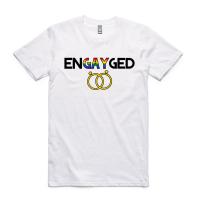 Shortsleeved Cotton Tshirt Engayged T Shirt Lgbtqi Gay Marriage Equality Vote Wedding Engaged Love T Shirt Men