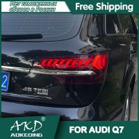 ไฟท้ายรถสำหรับ AUDI Q7 2006-2015ไฟหมอกดีอาร์แอลหลอดไฟ Led หางปรับแต่งแสงอุปกรณ์เสริมรถยนต์ไฟท้าย Q7